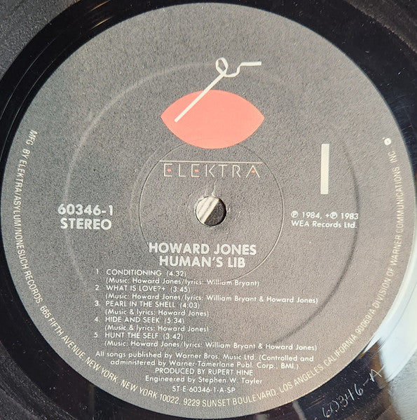 Howard Jones : Human's Lib (LP, Album, SRC)