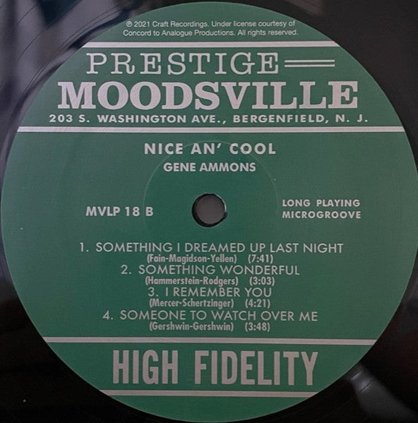 Gene Ammons : Nice An' Cool (LP, Album, RE, RM, 180)