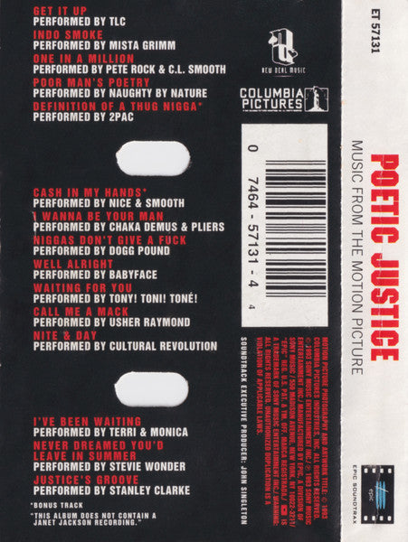 Various : Poetic Justice (Cass, Album)