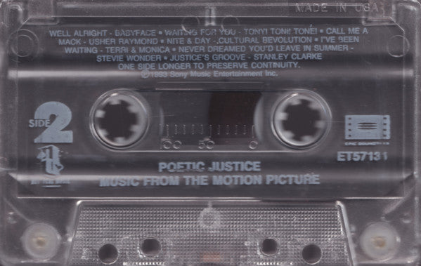 Various : Poetic Justice (Cass, Album)