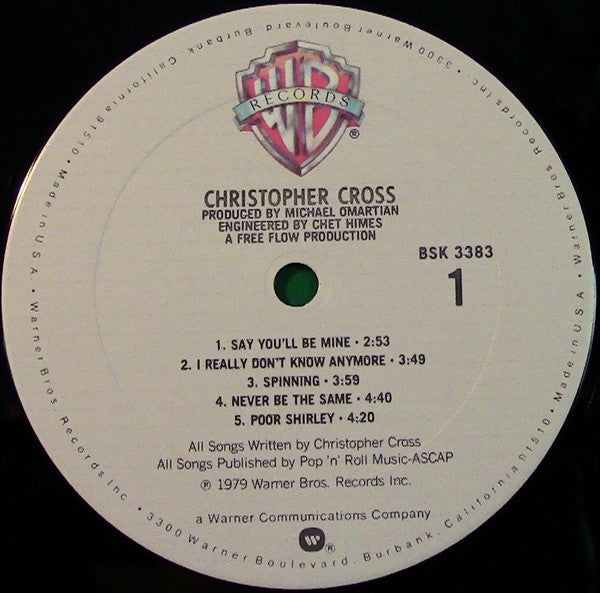 Christopher Cross : Christopher Cross (LP, Album)