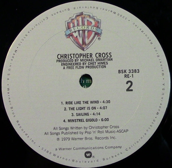 Christopher Cross : Christopher Cross (LP, Album)