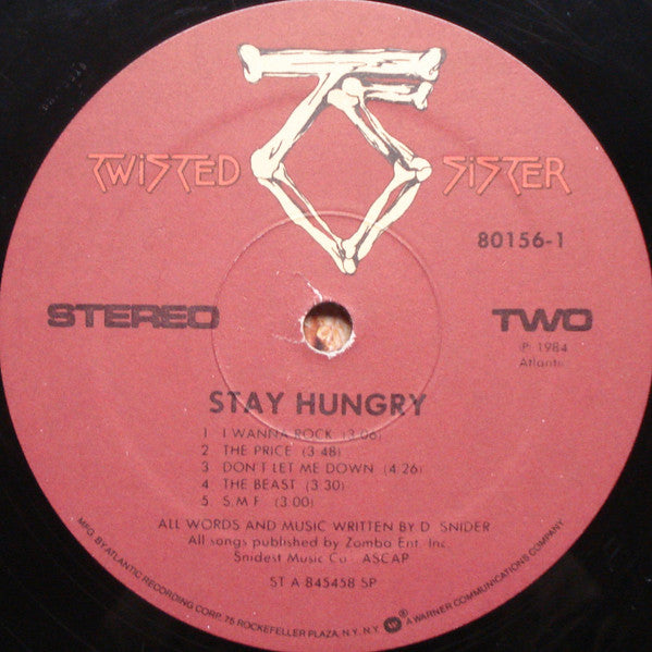 Twisted Sister : Stay Hungry (LP, Album, SP )