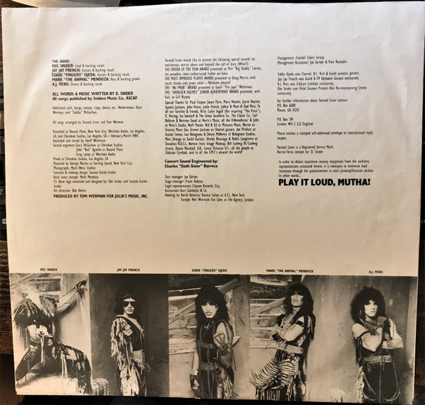 Twisted Sister : Stay Hungry (LP, Album, SP )