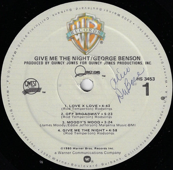 George Benson : Give Me The Night (LP, Album, SRC)