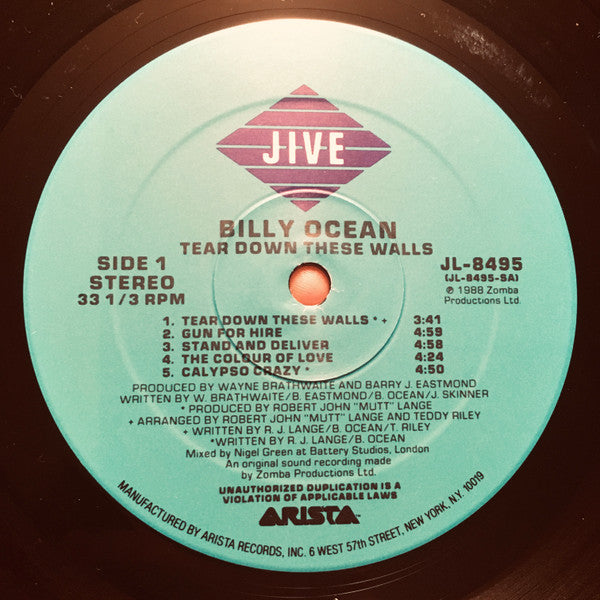 Billy Ocean : Tear Down These Walls (LP, Album, Spe)