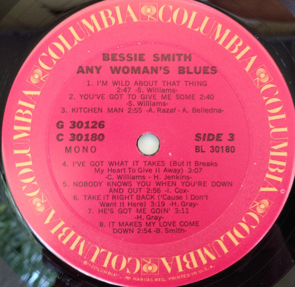 Bessie Smith : Any Woman's Blues (2xLP, Comp, Mono, RE, Gat)