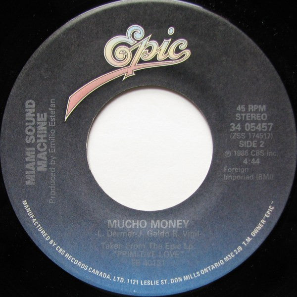 Miami Sound Machine : Conga / Mucho Money (7", Single)
