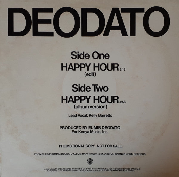 Deodato* : Happy Hour (12", Promo)