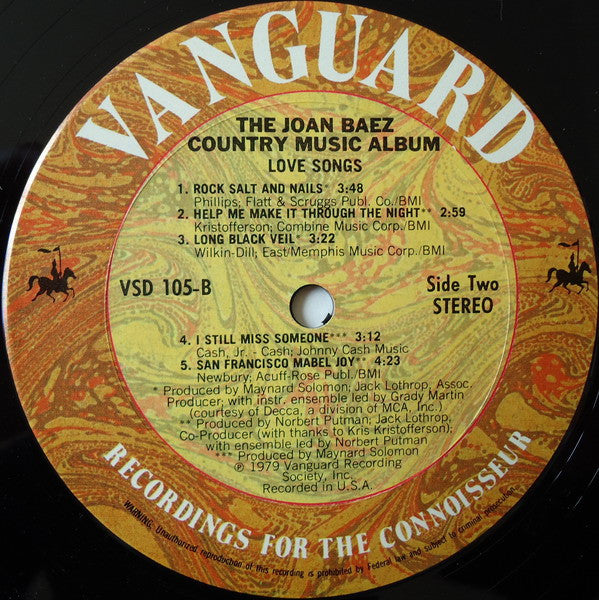 Joan Baez : The Joan Baez Country Music Album (2xLP, Album, Comp)