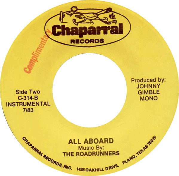 Gary Shoemake & The Roadrunners : All Aboard (7", Mono)