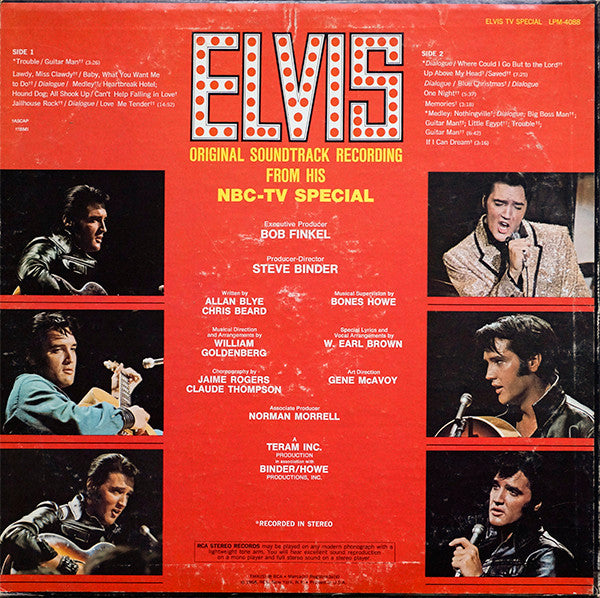 Elvis Presley : Elvis (TV Special) (LP, Album, Mono, RE)