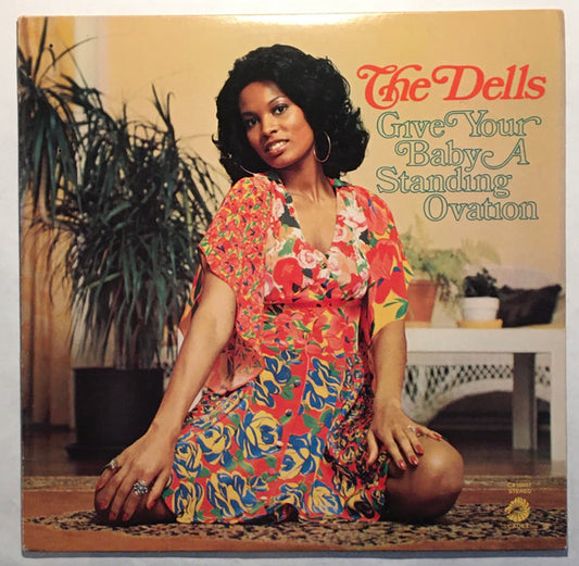 The Dells : Give Your Baby A Standing Ovation (LP, Promo, Whi)