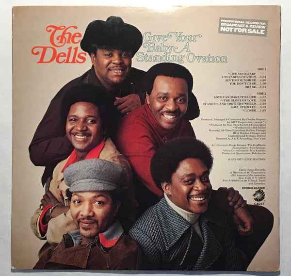 The Dells : Give Your Baby A Standing Ovation (LP, Promo, Whi)