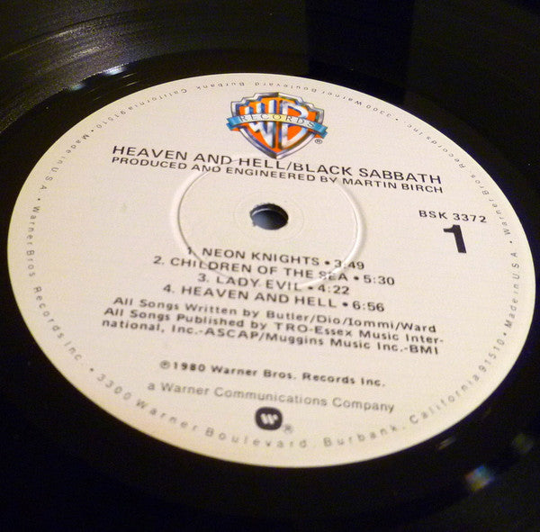 Black Sabbath : Heaven And Hell (LP, Album, Win)