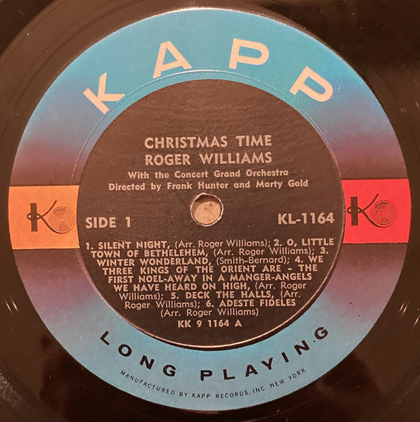 Roger Williams (2) With The Concert Grand Orchestra : Christmas Time (LP, Album, Mono, Gat)