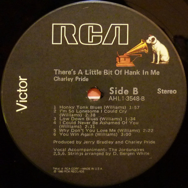 Charley Pride : There's A Little Bit Of Hank In Me (LP, Album)