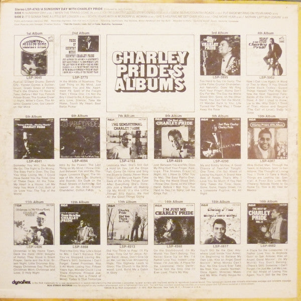 Charley Pride : A Sunshiny Day With Charley Pride (LP, Album, Ind)