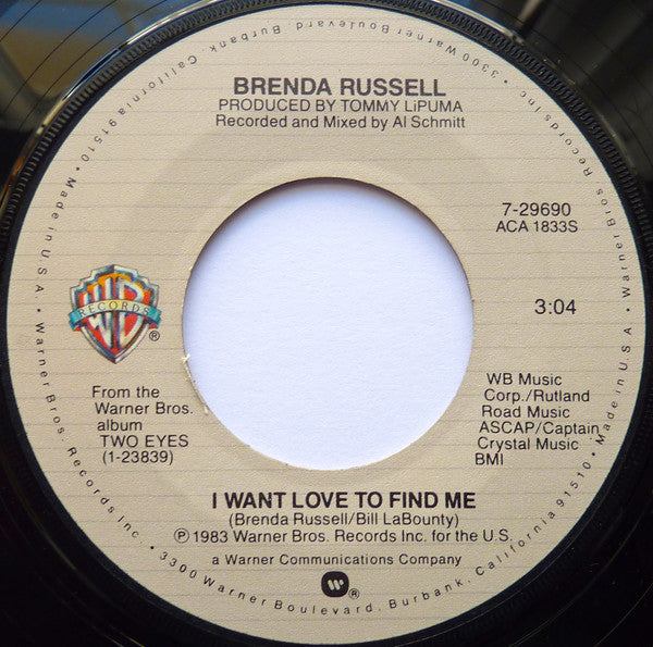 Brenda Russell (2) : I Want Love To Find Me (7", Single)