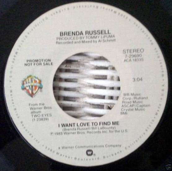 Brenda Russell (2) : I Want Love To Find Me (7", Single)