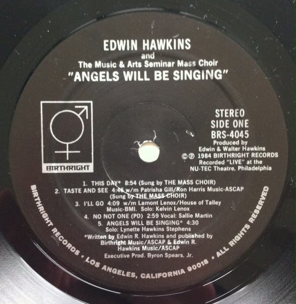 Edwin Hawkins And  The Music & Arts Seminar Mass Choir* : Angels Will Be Singing (LP, Album)