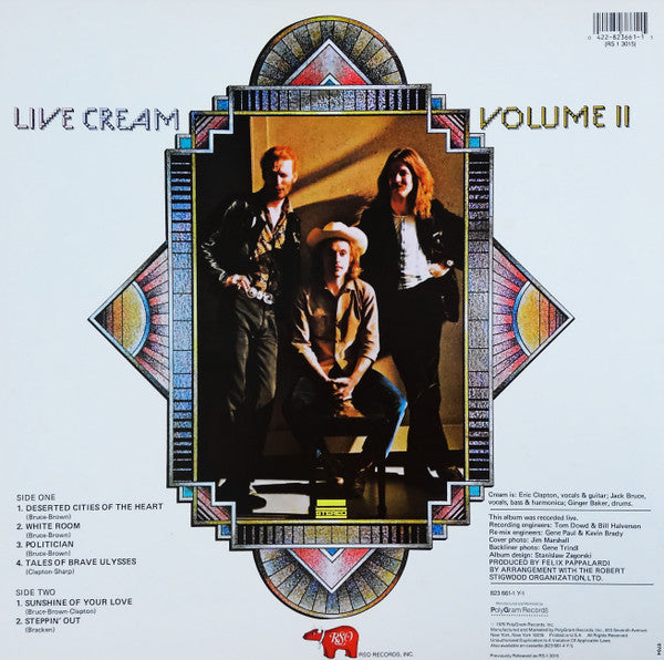 Cream (2) : Live Cream Volume II (LP, Album, RE)