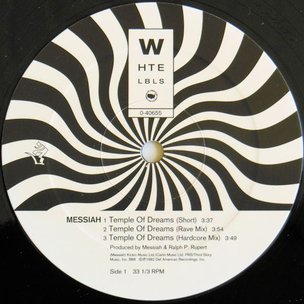 Messiah : Temple Of Dreams (12", Maxi)