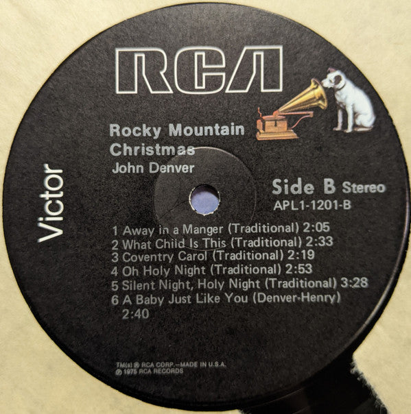 John Denver : Rocky Mountain Christmas (LP, Album, RE, Gat)
