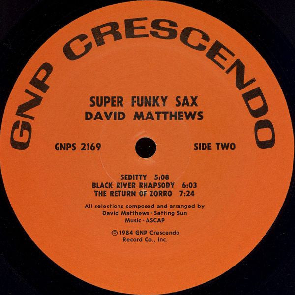 David Matthews* : Super Funky Sax (LP, Album)