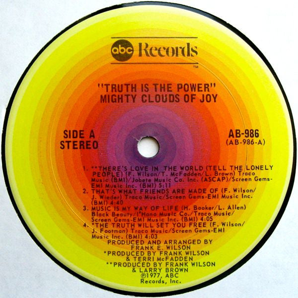 The Mighty Clouds Of Joy : Truth Is The Power (LP, Album)