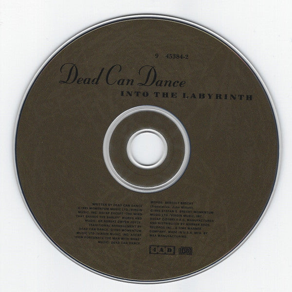 Dead Can Dance : Into The Labyrinth (CD, Album, SRC)