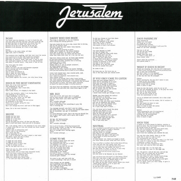 Jerusalem (3) : Jerusalem, Volume 1 (LP)