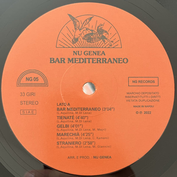 Nu Genea : Bar Mediterraneo (LP, Album, RP)