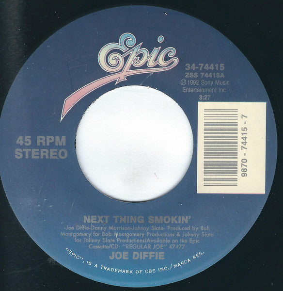 Joe Diffie : Next Thing Smokin' (7", Single)