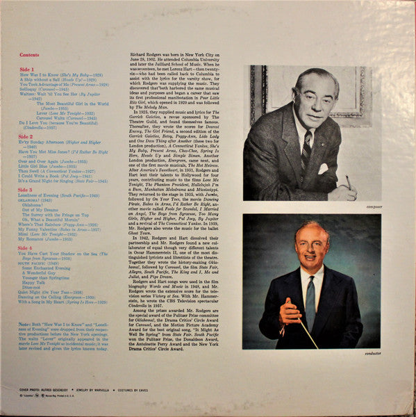 Andre Kostelanetz And His Orchestra* : The Columbia Album Of Richard Rodgers (2xLP, Album, Mono, Gat)