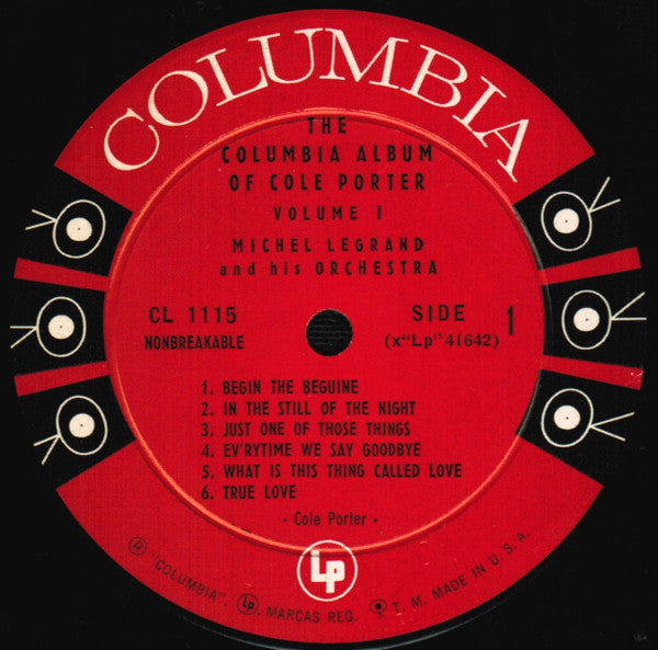 Michel Legrand And His Orchestra* : The Columbia Album Of Cole Porter, Volume 1 (LP, Album, Mono, Bri)