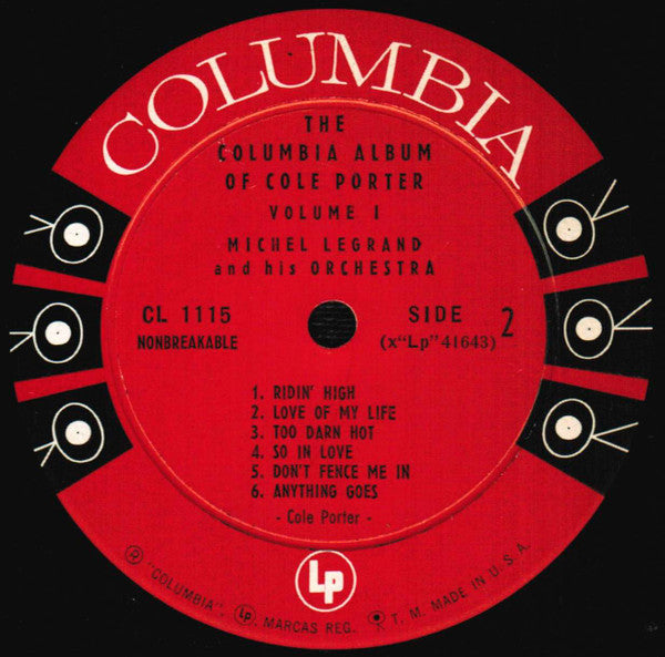 Michel Legrand And His Orchestra* : The Columbia Album Of Cole Porter, Volume 1 (LP, Album, Mono, Bri)