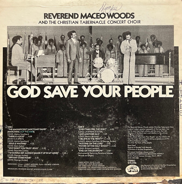Reverend Maceo Woods* & The Christian Tabernacle Concert Choir : God Save Your People (LP, Album, ARP)