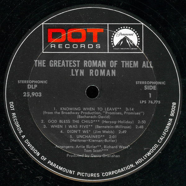 Lyn Roman : The Greatest Roman Of Them All (LP, Album)