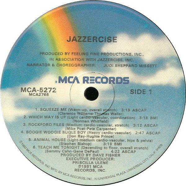 Judi Sheppard Missett : Jazzercise (LP, Album, Glo)