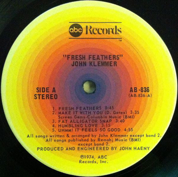 John Klemmer : Fresh Feathers (LP, Album)
