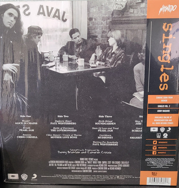 Various : Singles Vol. 1 (Original Motion Picture Soundtrack) (2xLP, Comp, RE, Ora)