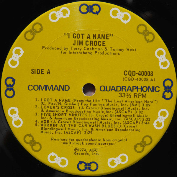 Jim Croce : I Got A Name (LP, Album, Quad, San)