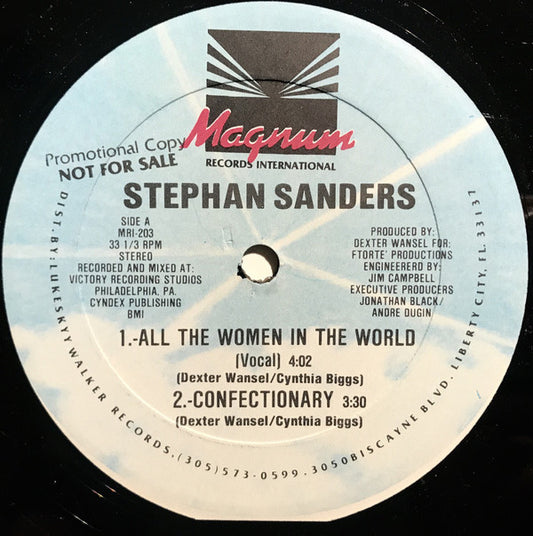 Stephan Sanders : All The Women In The World / Confectionary (12", Promo)