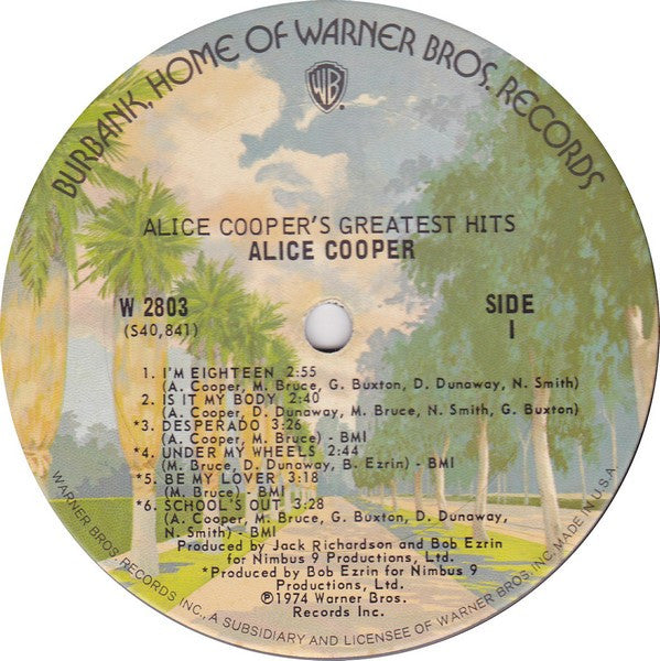 Alice Cooper : Alice Cooper's Greatest Hits (LP, Comp)