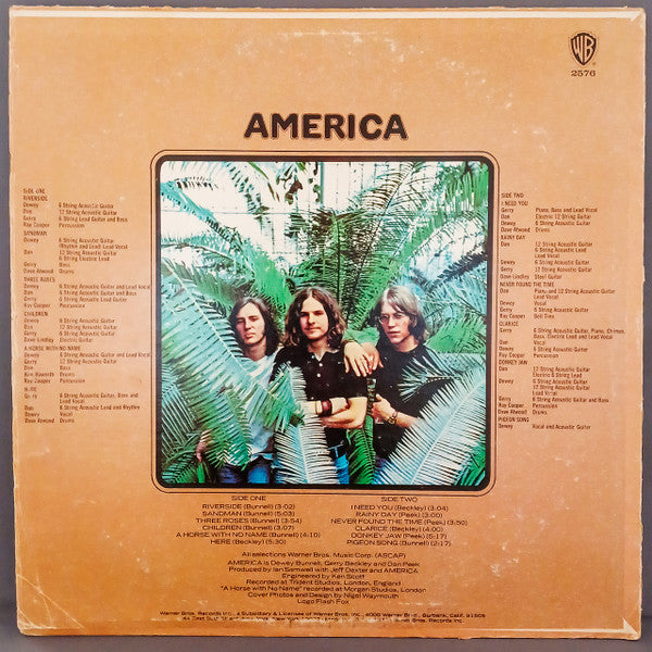 America (2) : America (LP, Album, RE, Ter)