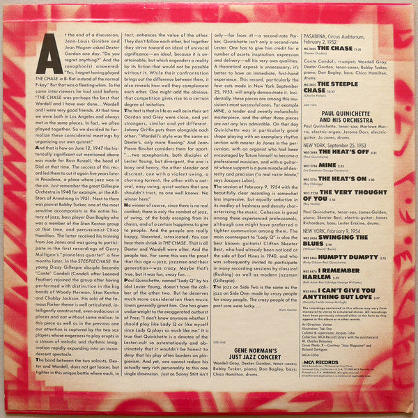 Wardell Gray / Dexter Gordon - Paul Quinichette And His Orchestra : The Chase And The Steeple Chase (LP, Comp)