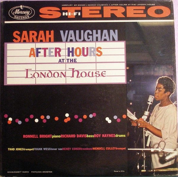 Sarah Vaughan : After Hours At The London House (LP, Album)