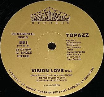 Topazz (2) : Vision Love (12", Single)