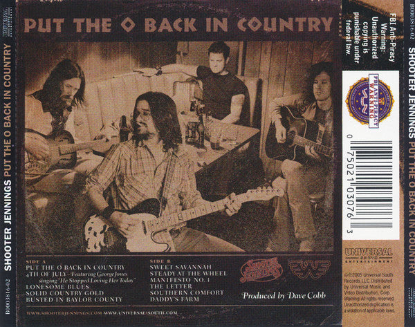 Shooter Jennings : Put The O Back In Country (CD, Album)